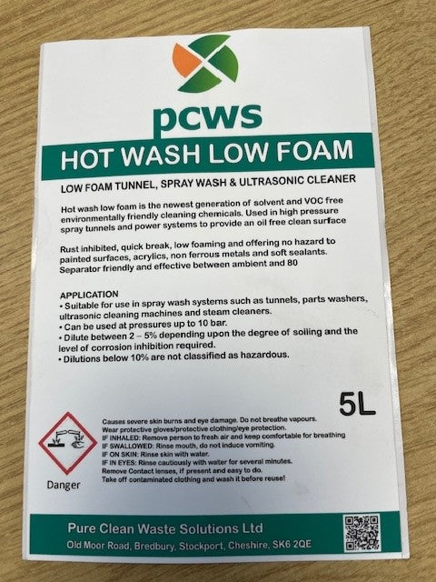 Hot Wash Low Foam PCWS 1000 litres