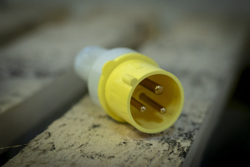 Yellow 3 Pin 110V Plug PCWS 